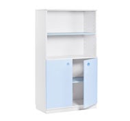 Armoire moyenne avec socle white2 avec 3 étagères et porte colorée
