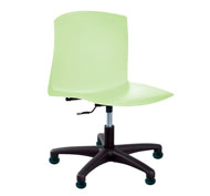 Made in polypropylene, height-adjustable chair. height 35-45 cm.
