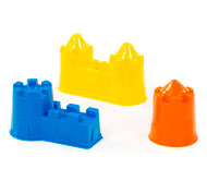 Moules de sable Châteaux Lot de 3 pièces