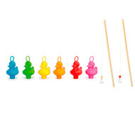Los patitos  juego de pesca colores del arcoíris set de 8 piezas