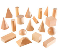 Formas geométricas de madera lote de 19