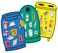 Kit de material de reciclaje de deshechos el juego