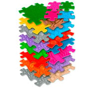 Maxi kit carrelage sensoriel de sol arc-en-ciel Lot de 19 pièces