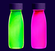 Botellas sensoriales Fluor UV set de 2