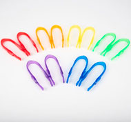 Pinzas de color translúcidas arcoíris set de 12