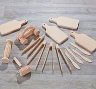 Ensemble d’outils de pétrissage naturel Lot de 15 pièces