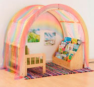 Tissu arc-en-ciel pour structure de jeu Waldorf L'unité