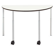 Table Menorca semi ronde diam 120 cm avec roues réglable de T3-T6