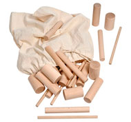 Ensemble de pièces tiges en bois tailles collection pièces détachées L'unité