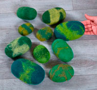 Felt Rocks Les Mini Mondes set de 10
