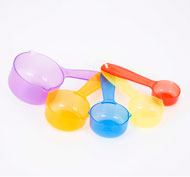 Tasses à mesurer translucides set de 5