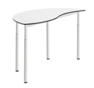 Table Menorca demi-ronde ONDA diam 120 cm réglable de T2 à T6