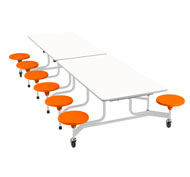 Table EXTERIEURE  dépliable rectangulaire. 12 places, hauteur de 68 cm