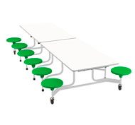 Table EXTERIEURE  dépliable rectangulaire. 12 places, hauteur de 66 cm