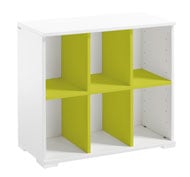 Meuble White2 avec pieds et 6 casiers verticaux
