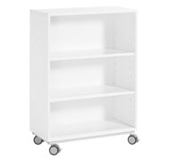 Armoire basse à roulettes white2 hauteur. 110 cm et 2 étagères