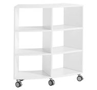 Armoire de taille moyenne white2, COURBEE, avec ROUES, hauteur 110 cm
