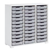 Armoire basse avec white2 pieds de hauteur. 102 cm avec 33 bacs Sigma