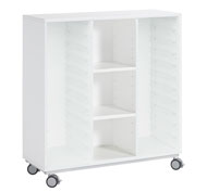 Armoire basse à roulettes white2 hauteur. 110 cm pour 22 bacs Sigma (sans bacs)