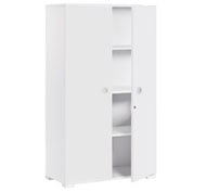 Armoire moyenne avec white2 pieds de hauteur. 140 cm avec 3 étagères et grandes portes avec serrure