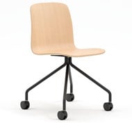Chaise monocoque en bois NANTES avec 4 roues