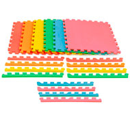 Dalles de moquette en mousse EVA RAINBOW Lot de 6 tuiles
