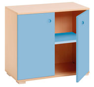 Meuble combiné avec pieds et porte avec 1 étagère
