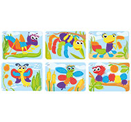 Fiches d'activité plastifiées pour petits mosaïques lot de 6