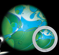 Disque de projecteur liquide bleu/vert