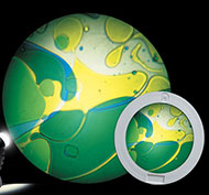 Disque de projecteur liquide bleu/jaune