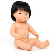 Poupée asiatique garçon long 38 cm