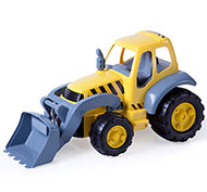 Grand tracteur avec pelle articulée