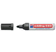 Rotulador permanente edding 550, 3 - 4 mm - negro