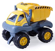 Camion géant avec benne articulée