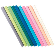 Hojas de papel crespón 30 g colores pastel lote de 10