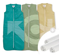 3 sacos de dormir de algodón + 3 sábanas bajeras de punto el conjunto