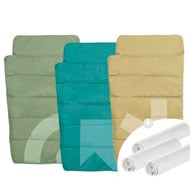 3 sacos de dormir con bolsillo para almohada + 3 sábanas bajeras de punto el conjunto