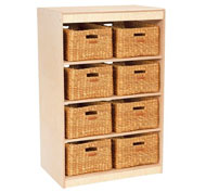Mueble de almacenaje babi up alt. 105 cm 8 cestas - 3 estantes el conjunto