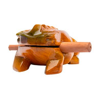 Grenouilles guiro l. 10 cm (avec le bâton)