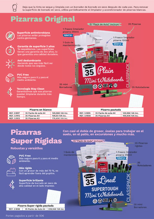 Pizarras educativas alumno Show-me