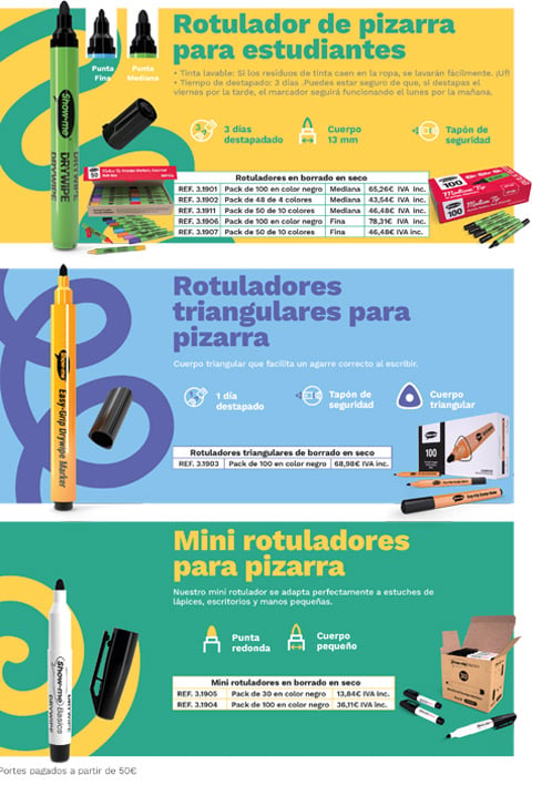Pizarras educativas alumno Show-me