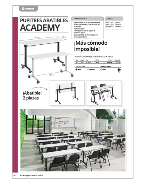 Mobiliario aulas de formación 2025