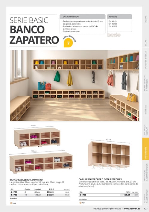 Mobiliario escolar de Infantil Primaria y Secundaria