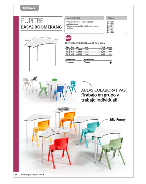 Mobiliario escolar de Infantil Primaria y Secundaria 2025