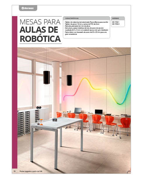 Mobiliario escolar de Infantil Primaria y Secundaria 2025