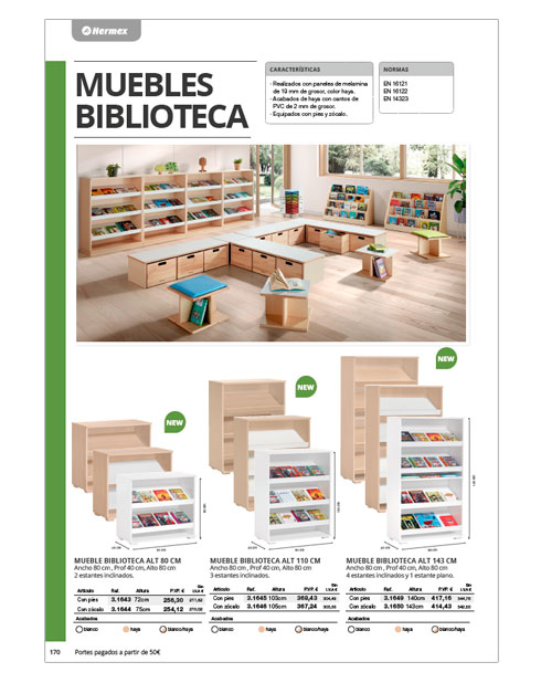 Mobiliario escolar de Infantil Primaria y Secundaria 2025