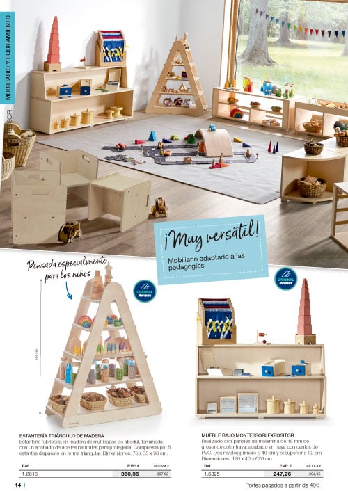 Equipamiento aulas Montessori