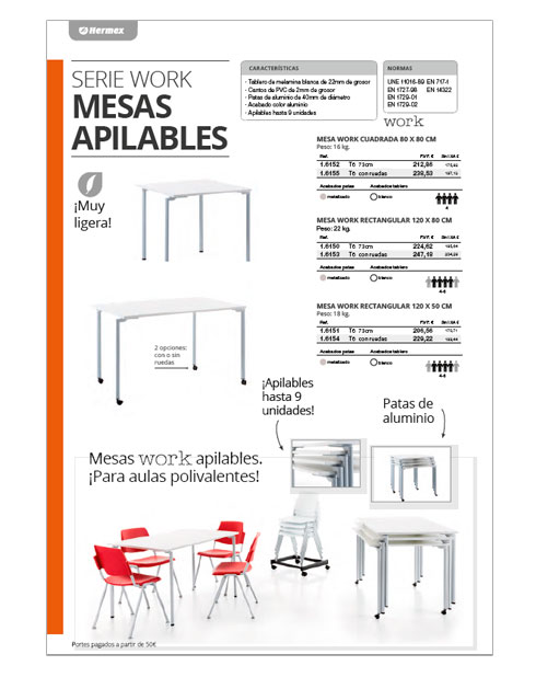 Mesas de metal
