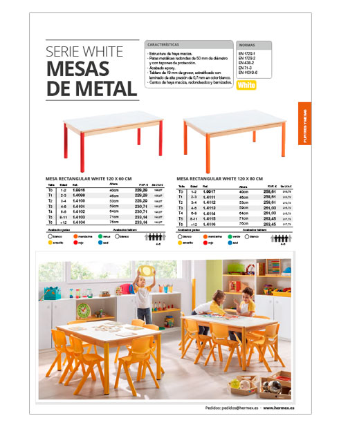 Mesas de metal