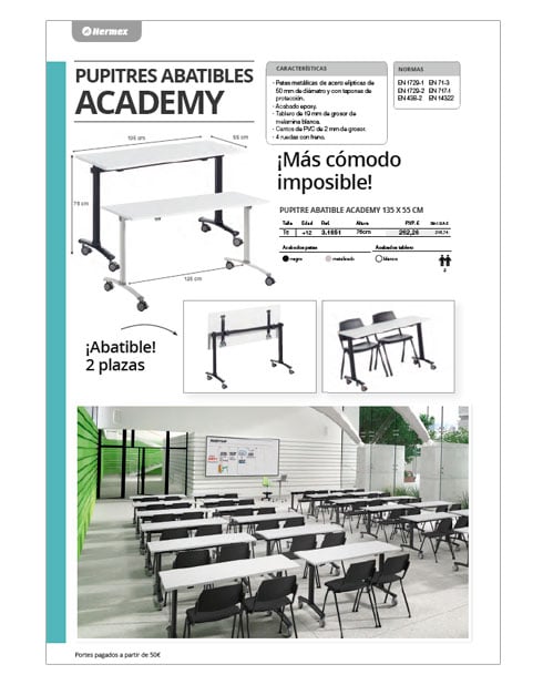 Pupitres infantil primaria y secundaria
